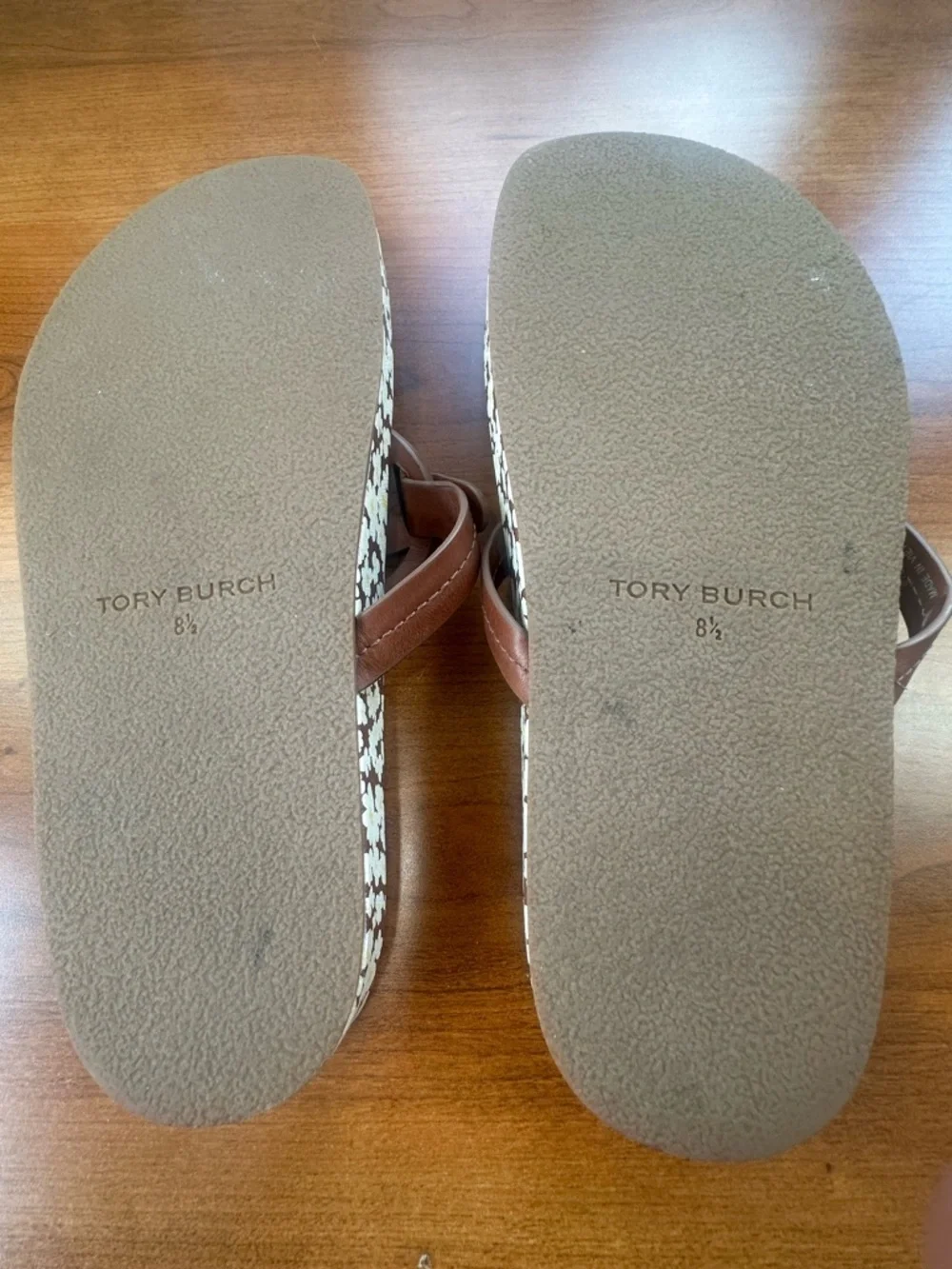 Tory Burch Brown Miller Cloud Sandal 9M, BURNT CUOIO/REVERIE COMBO Sz 8.5